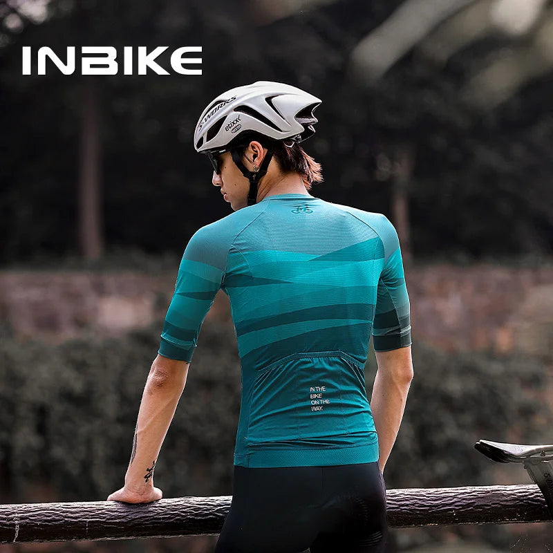 INBIKE Summer Cycling Clothing Breathable Cycling Clothing Men's Cross-country Short-sleeved Shirt Mountain Bike Clothing